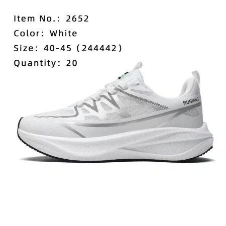 White running shoes for men and women, lightweight, breathable and shock-absorbing sports shoes White running shoes for men and women, lightweight, breathable and shock-absorbing sports shoes